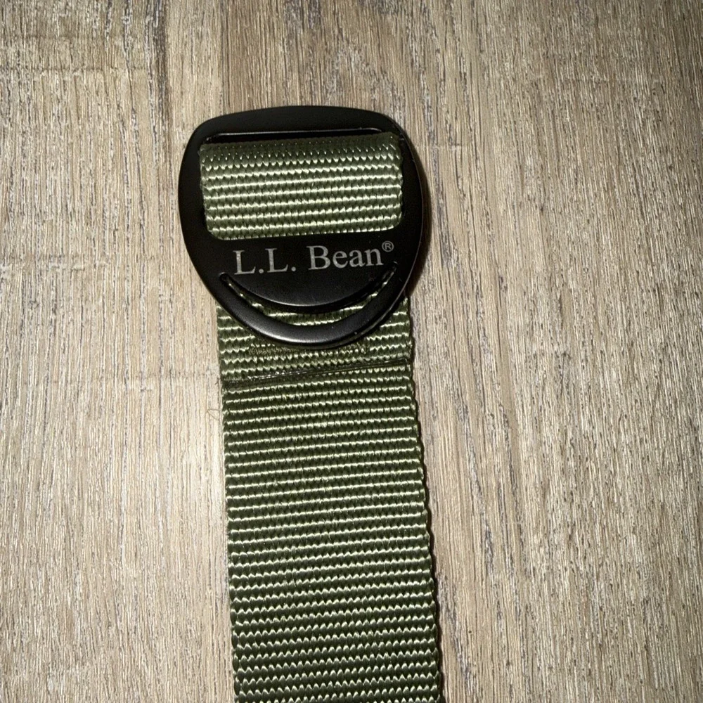 Men's L.L. Bean Nylon Webbing D-Ring Tactical Utility Belt Army Green 43